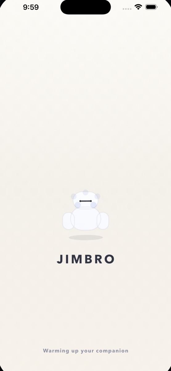 JimBro app splash screen